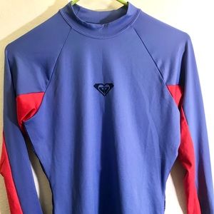 SALE! Roxy women’s rash guard in purple and pink